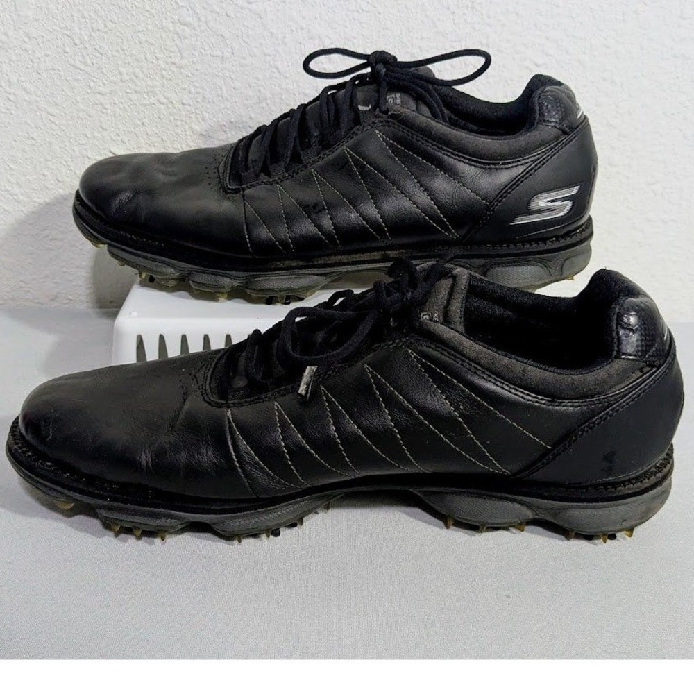 Skechers‎ Mens Golf Shoes 10 Black Spikeless Sneakers 50829 No Spikes Included